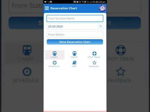 Rail Reservation Chart & PNR для Android — официальный трейлер