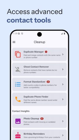 Recover deleted contacts для Android — скриншот 2