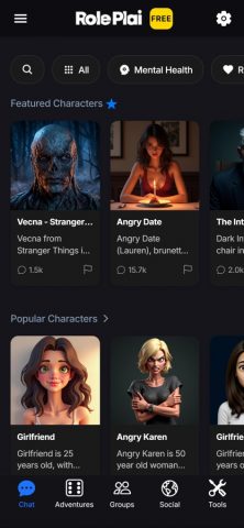 RolePlai — Ai Character Chat для iOS — скриншот 1