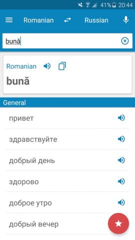 Русско-Румынский словарь для Android — скриншот 1