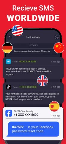 SMS Activate — Virtual Number для iOS — скриншот 2