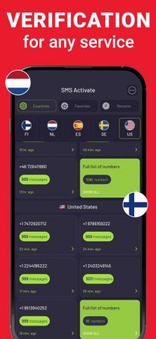 SMS Activate — Virtual Number для iOS — скриншот 3