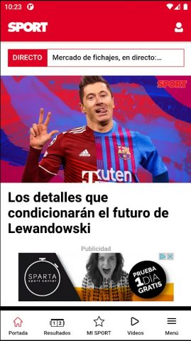 SPORT для Android — скриншот 1