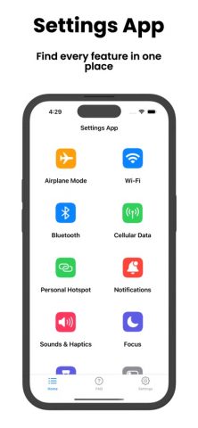 Settings App For Phone для iOS — скриншот 1