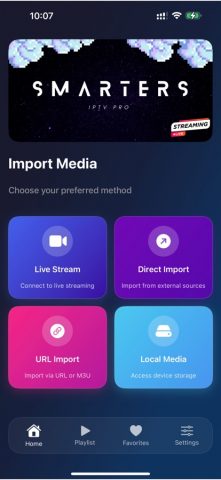 Smarters IPTV Pro: Player для iOS — скриншот 1