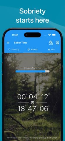 Sober Time — Sobriety Counter для iOS — скриншот 1