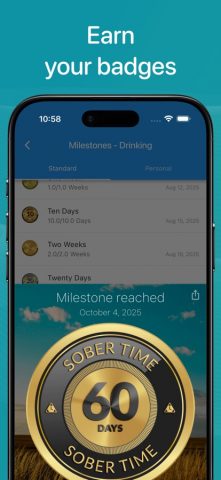 Sober Time — Sobriety Counter для iOS — скриншот 3