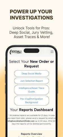 Social Network Finder для Android — скриншот 3