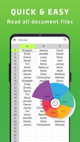 Средство просмотра XLSX для Android — скриншот 3
