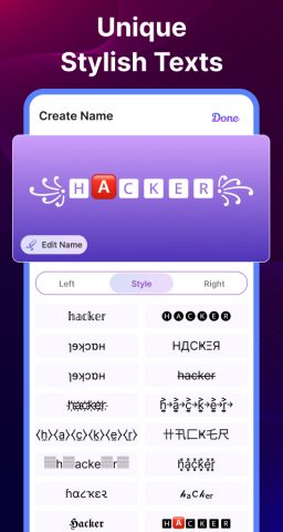 Stylish Nickname generator для Android — скриншот 3