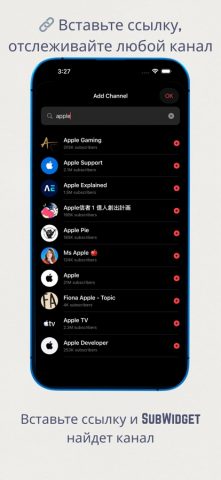 YT Widget: Подписчики YT для iOS — скриншот 2