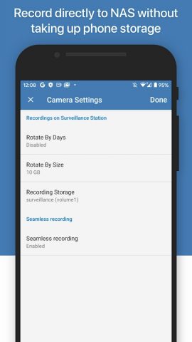 Synology LiveCam для Android — скриншот 5