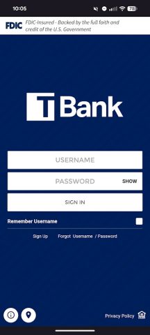 T Bank для Android — скриншот 1