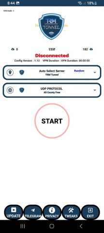 TRM TUNNEL для Android — скриншот 1