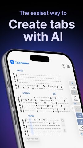 TabMaker — Guitar Tab Editor для Android — скриншот 1