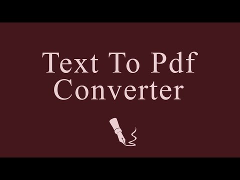 Text To Pdf Converter для Android — официальный трейлер