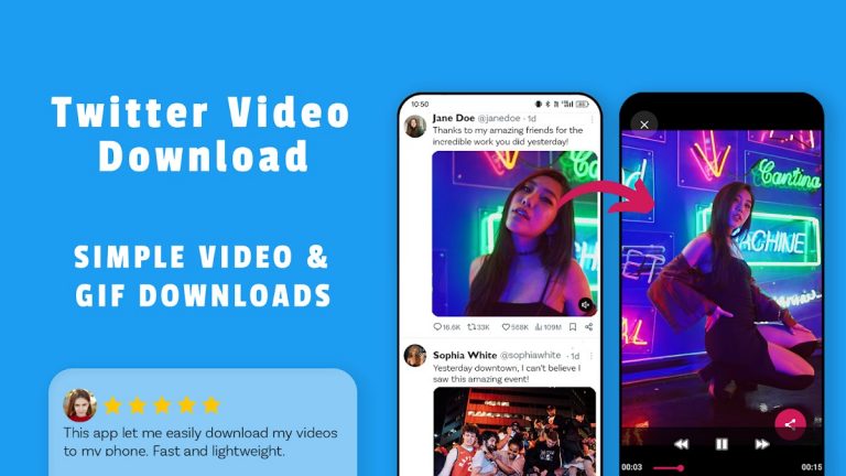 Twitter Video Download для Android — скриншот 1