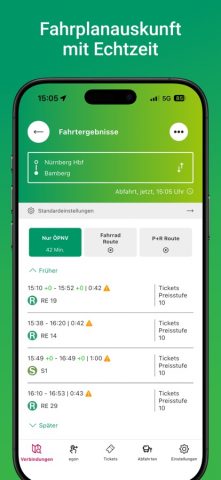 VGN Fahrplan & Tickets для iOS — скриншот 2
