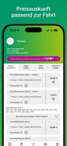 VGN Fahrplan & Tickets для iOS — скриншот 4