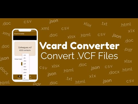 Vcard Converter — Convert VCF для Android — официальный трейлер