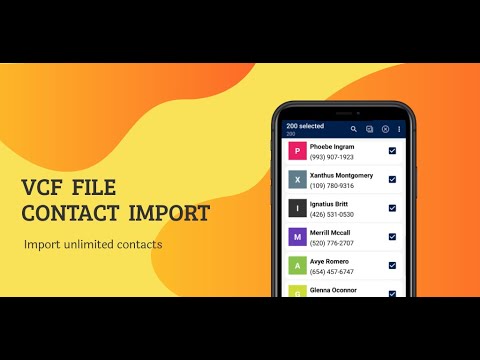 Vcf File Contact Import для Android — официальный трейлер