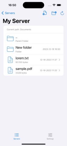 WebDAV Manager для iOS — скриншот 3