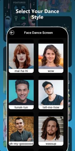 Wiggle : AI Face Dance для Android — скриншот 2