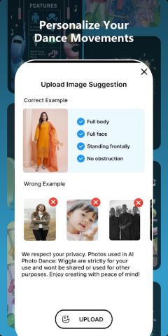 Wiggle : AI Face Dance для Android — скриншот 5