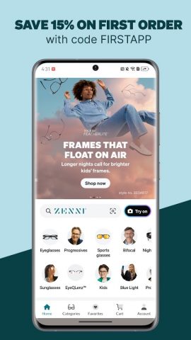Zenni | Try On & Buy Glasses для Android — скриншот 2
