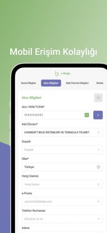 e-Belge: e-Arşiv Fatura для iOS — скриншот 4