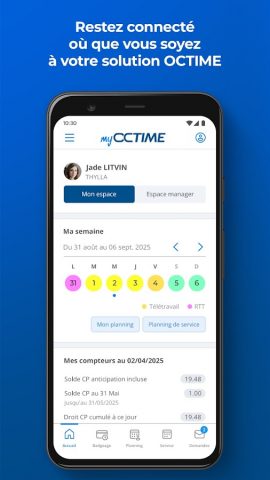 myOCTIME для Android — скриншот 1