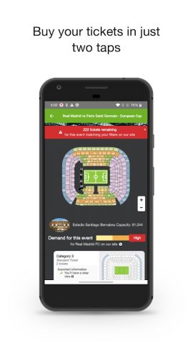 viagogo Tickets для Android — скриншот 3
