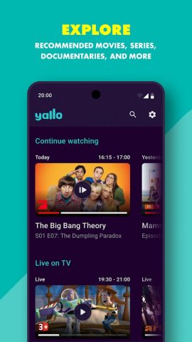 yallo TV для Android — скриншот 1