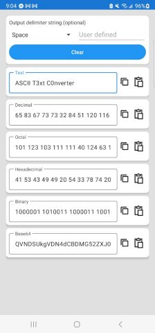 ASCII Text Converter для Android — скриншот 1