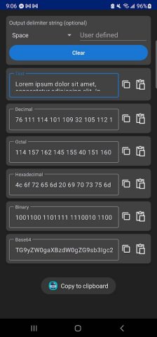 ASCII Text Converter для Android — скриншот 3