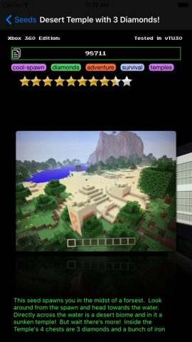Amazing Seeds for Minecraft для iOS — скриншот 2