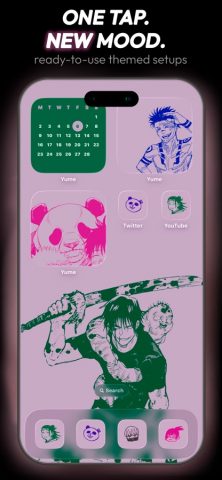 Anime widgets & themes: Yume для iOS — скриншот 1