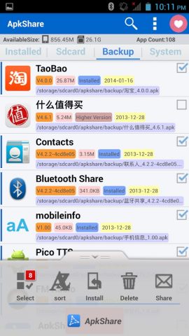 ApkShare для Android — скриншот 4