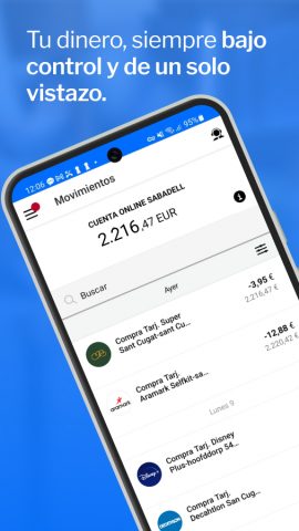 App Banco Sabadell для Android — скриншот 2
