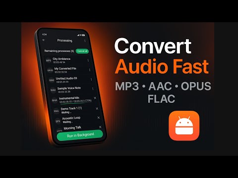 Audio Converter (MP3 AAC OPUS) для Android — официальный трейлер