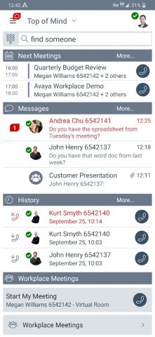 Avaya Workplace для Android — скриншот 2