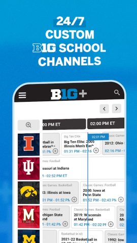 B1G+: Watch College Sports для Android — скриншот 4