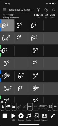 Band-in-a-Box для iOS — скриншот 1