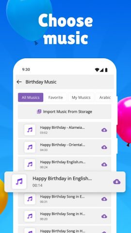 Birthday Video Maker для Android — скриншот 4