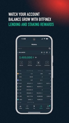 Bitfinex: Trade Digital Assets для Android — скриншот 4