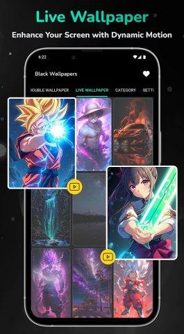 Black Wallpapers 4K Live Dark для Android — скриншот 2