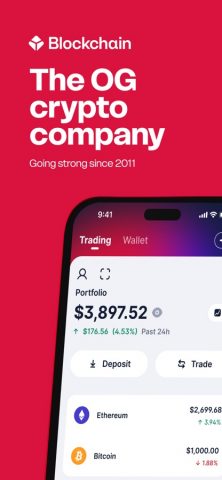 Blockchain: Buy Bitcoin для iOS — скриншот 1