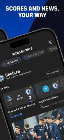 CBS Sports App: Scores & News для iOS — скриншот 2