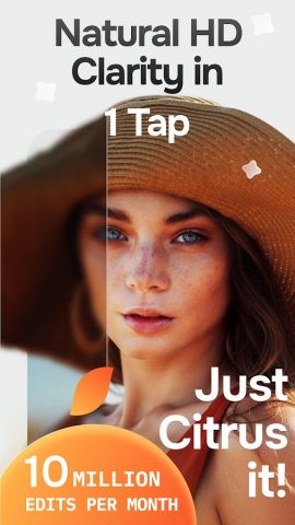 Citrus 1 Tap Photo Enhancer AI для Android — скриншот 1