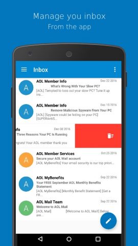 Connect for AOL Mail для Android — скриншот 4